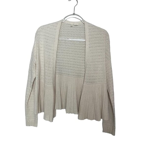 Moth Anthropologie Open Front Cropped Cardigan Cotton Viscose Cashmere Sweater S - Picture 1 of 4